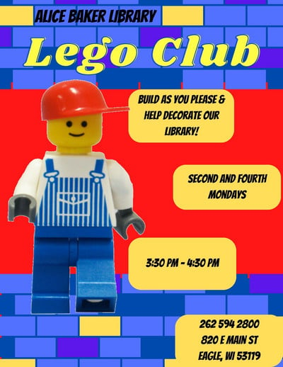 Alice Baker Library Lego Club